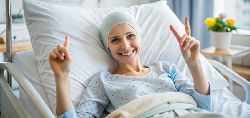 Smiling Patient Celebrating Recovery