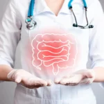 Doctor Highlighting Digestive System